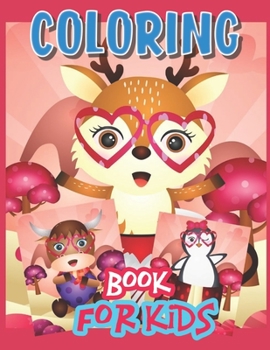 Paperback Coloring Book for Kids: Animal Character Coloring Book For Kids [Large Print] Book