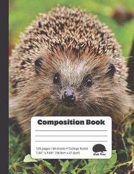 Paperback Curious Hedgehog - College Ruled Composition Book