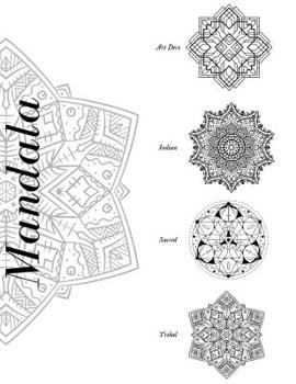 Paperback Mandala Art Deco Indian Scared Tribal: Adult Coloring Book Mandala 80 DIFFERENT MANDALAS WITH 4 DIFFERENT TOPICS Book