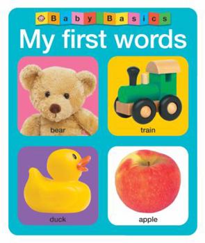 Hardcover Baby Basics My First Words Book