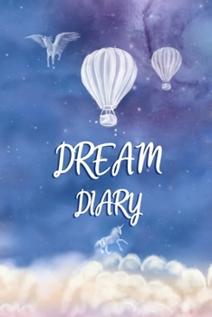 Paperback Dream Diary: Dream Journal, Sky Blue Celestial Cover with Cloud Theme Book