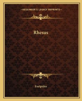 Rhesos (Greek Tragedy in New Translations)