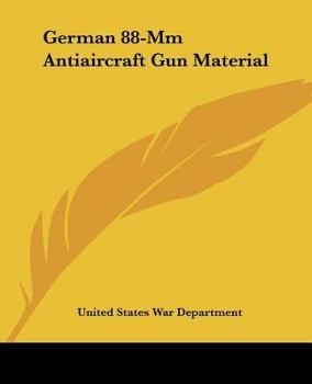 Paperback German 88-Mm Antiaircraft Gun Material Book