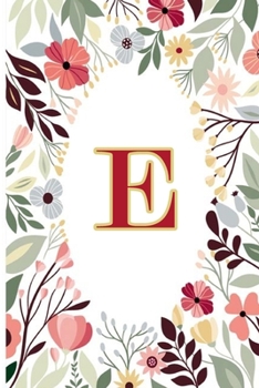 E: Cute Initial Monogram Letter E To Do List Notebook