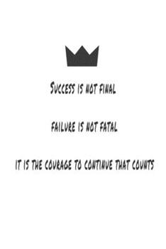 Success is note final Notebook: composition & journal - Large (6 x 9 inshes) - 120 Pages