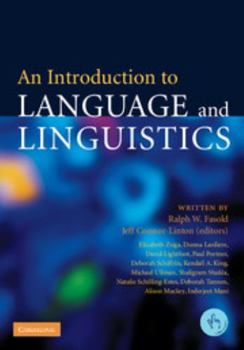 Paperback An Introduction to Language and Linguistics Book