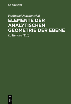 Hardcover Elemente der analytischen Geometrie der Ebene [German] Book