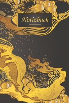 Notizbuch: DIN A5 Blanko Leere 120 Seiten Geschenkidee & Geschenk zum Geburtstag & Weihnachten Reise Journal Organizer Schreibheft Planer Tagebuch ... Gold Gelb Luftblasen (German Edition)