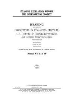 Financial regulatory reform  : the international context