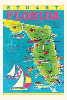 Paperback Vintage Journal Stuart, Florida, Map with Attractions Book