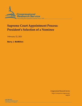 Paperback Supreme Court Appointment Process: President's Selection of a Nominee Book