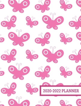 Paperback 2020-2022 Planner: 3 Year Planner - 36 Month Calendar Planner Diary for Next Three Years With Notes For Women - Cute Pink Butterflies (8. Book