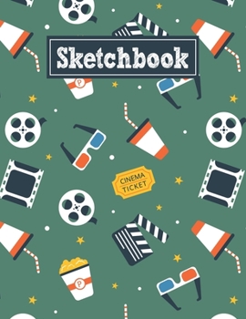 Paperback Sketchbook: 8.5 x 11 Notebook for Creative Drawing and Sketching Activities with Cinema Themed Cover Design Book