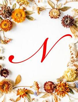 Paperback N: Monogram Initial Five Column Ledger Accounting Notebook Ledger, Accounting Pad, Ledger For Accounting - Fall Flowers, Book