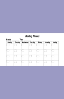 Monthly Planner: Blank Planner Book for Everyone