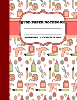 Quad Paper Notebook. Quad Ruled|4 Squares Per Inch: Grid Notebook/Grid Paper Journal/Graph Paper Composition Notepad 8.5x11 in. Dinosaurs
