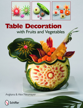 Hardcover Table Decoration with Fruits and Vegetables Book
