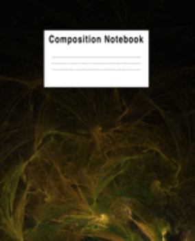 Paperback Composition Notebook: Yellow Fractal Book