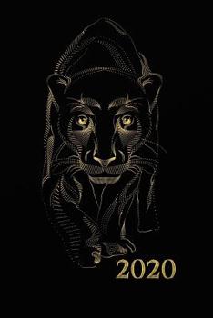 2020: Schwarz Gold - Puma Design Kalender - Wochenplaner - Zielsetzung - Zeitmanagement - Produktivit�t - Terminplaner - Terminkalender - +10 Seiten Punkteraster f�r Notizen