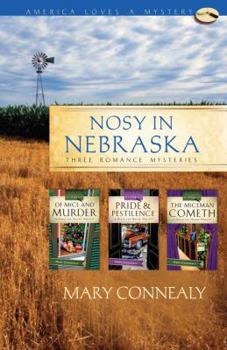 Paperback Nosy in Nebraska: Three Romance Mysteries Book