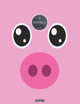 ZMUDACE Notizbuch Kariert: in DIN A4 Softcover - "ZK014 Schweinchen Augen Nase" -156 leere karierte Seiten mit pers�nlichem Register + Seitenzahlen - Matheheft, Rechenheft, Schulheft, Ingenieurwissens