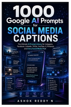 1000 Google AI Prompts for Social Media Captions: The Ultimate AI Prompt Library for Instagram, Facebook, LinkedIn, TikTok, YouTube, X, Pinterest, and Every Social Media Post