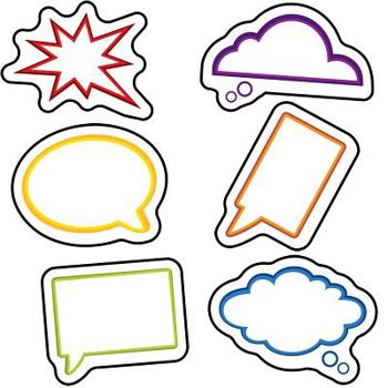 Office Product Super Power Speech Bubbles Mini Cut-Outs Book