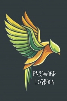 Password Logbook: Hummingbird Internet Password Keeper With Alphabetical Tabs | Handy Size 6 x 9 inches