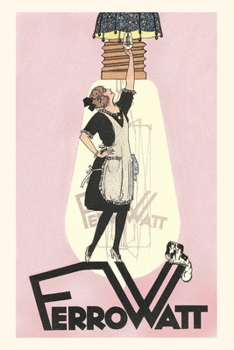 Paperback Vintage Journal French Maid with Light Bulb Book