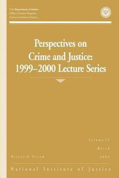 Paperback Perspectives on Crime and Justice: 1999-2000 Lecture Series Book