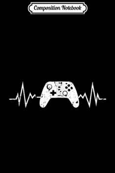 Composition Notebook: Heartbeat Gamer Video Games Gift Journal/Notebook Blank Lined Ruled 6x9 100 Pages