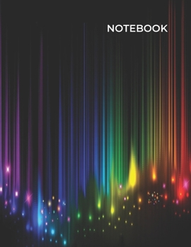 Paperback Notebook: Large Lined Journal for Women & Girls to Write in. Pretty Rainbow Cover. Great for Writing & Doodle Diaries 109 Pages Book