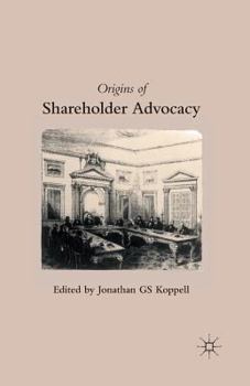 Paperback Origins of Shareholder Advocacy Book