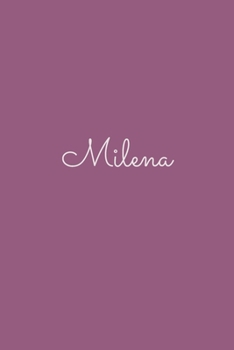 Milena: notebook with the name on the cover, elegant, discreet, official notebook for notes, dot grid notebook,