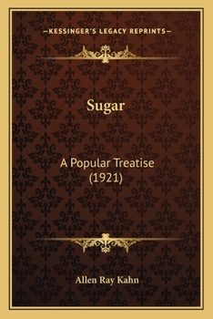 Paperback Sugar: A Popular Treatise (1921) Book