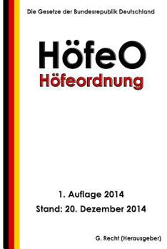 Paperback Höfeordnung - HöfeO [German] Book