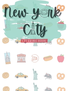 Paperback New York City Coloring Book [Large Print] Book