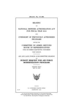 Paperback Hearing on National Defense Authorization Act for fiscal year 2010 and oversight of previously authorized programs Book