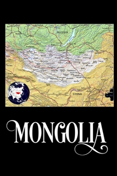 Paperback Mongolia: Map of Mongolia Notebook Book