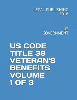 Paperback Us Code Title 38 Veteran's Benefits Volume 1 of 3: Us Government Book