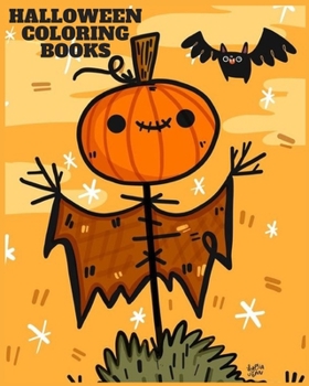 Paperback Halloween coloring book: Witches, Ghost, Bats and more Book