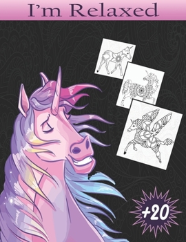 Paperback I'm Relaxed: Unicorn mandala coloring book for adults . Stress - Relief Book