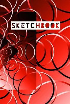 Paperback Sketchbook: Abstract Circle Rings Red Design Book