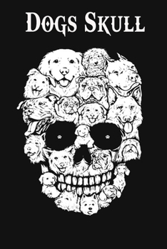 Dogs skull Notebook, 6x9 Inch, 100 Page, Blank Lined, College Ruled Journal