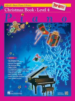 Paperback Alfred's Basic Piano Library Top Hits! Christmas, Bk 4 Book