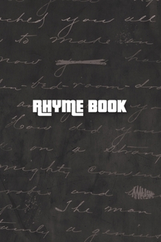 Paperback Rhyme Book Songwriting Journal: Blank Lined Lyric Notebook Black Surface Book