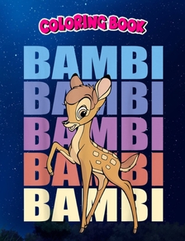 Paperback Coloring Book: Bambi Name Stack Portrait, Children Coloring Book, 100 Pages to Color Book