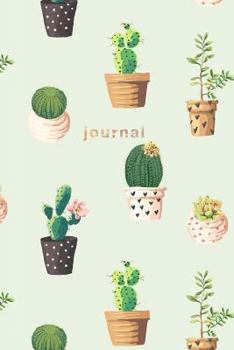 Paperback Journal: Green Cactus Notebook 175-Page College-Ruled Cactus Journal Book