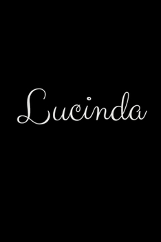 Lucinda: notebook with the name on the cover, elegant, discreet, official notebook for notes