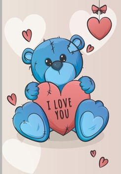 Paperback I Love You: Journal Notebook (Composition Book Journal) (7 x 10 Large) (17,78 x 25,4 cm) I LOVE YOU journal notebook Book